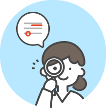 丁寧なチェックをする女性